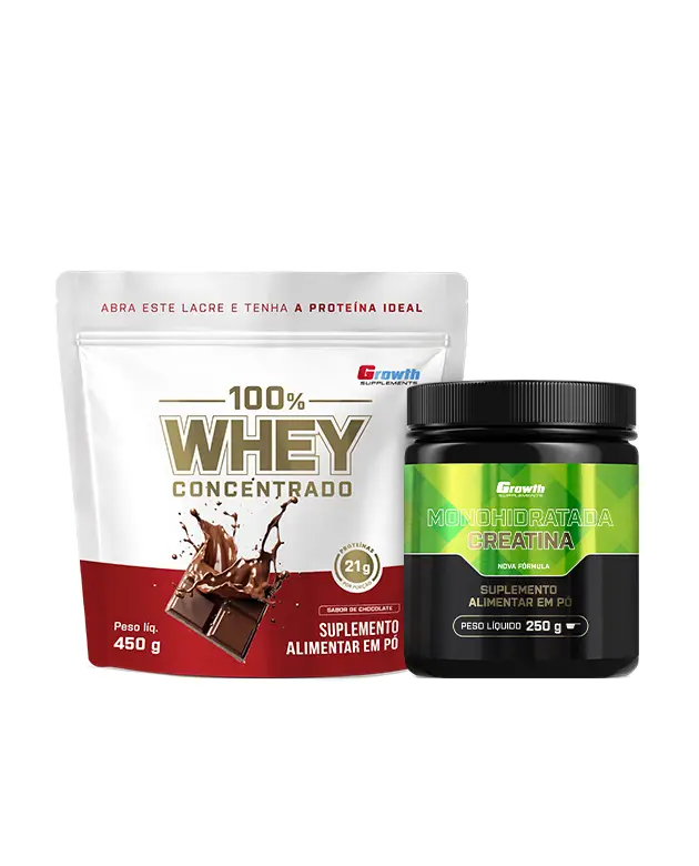 Kit Essencial - 100% Whey Protein Concentrado (450g) + Creatina Monohidratada (250g)
