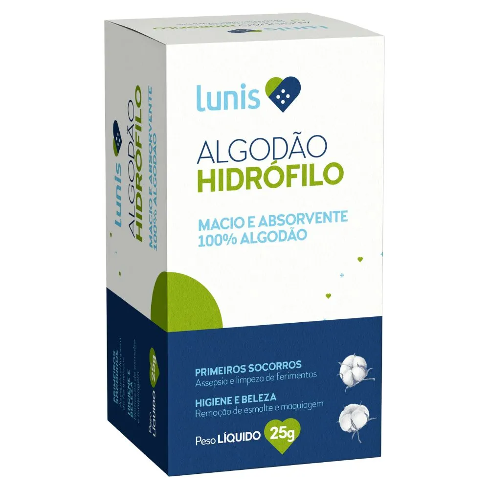 Algodao Hidrofilo Em Rolo Lunis 25g