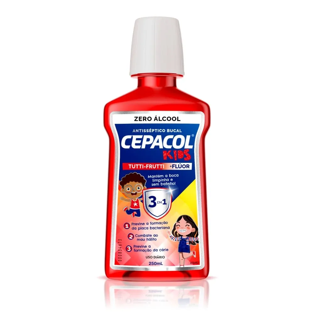 Enxaguante Bucal Cepacol Kids Sem Álcool Tutti-frutti 250ml