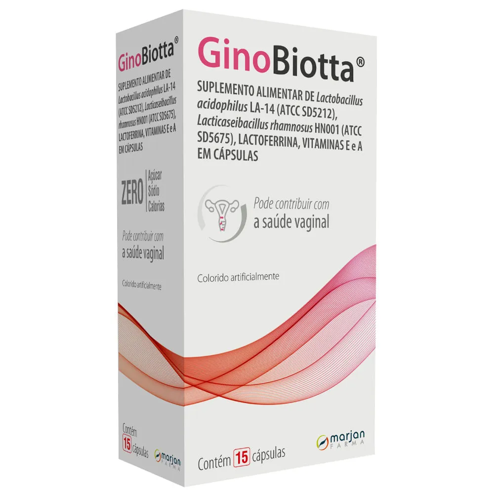 Suplemento Alimentar Ginobiotta Com 15 Capsulas Marjan