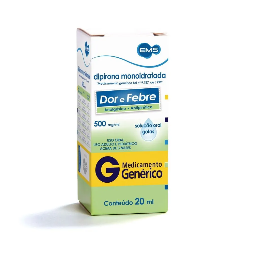 Dipirona Ems 500mg Gotas 20ml