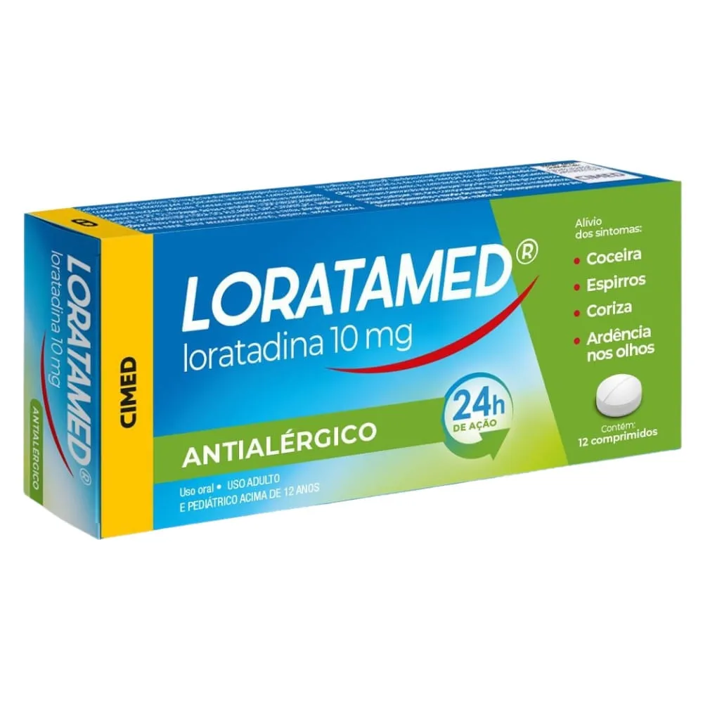 Loratamed Loratadina 10mg Com 12 Comprimidos