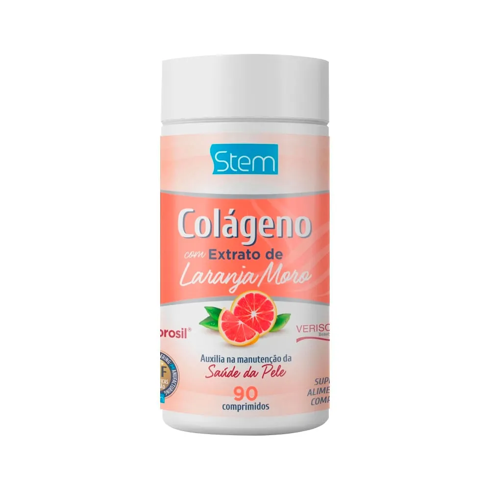 Colageno Com Extrato De Laranja Moro Com 90 Comprimidos Stem
