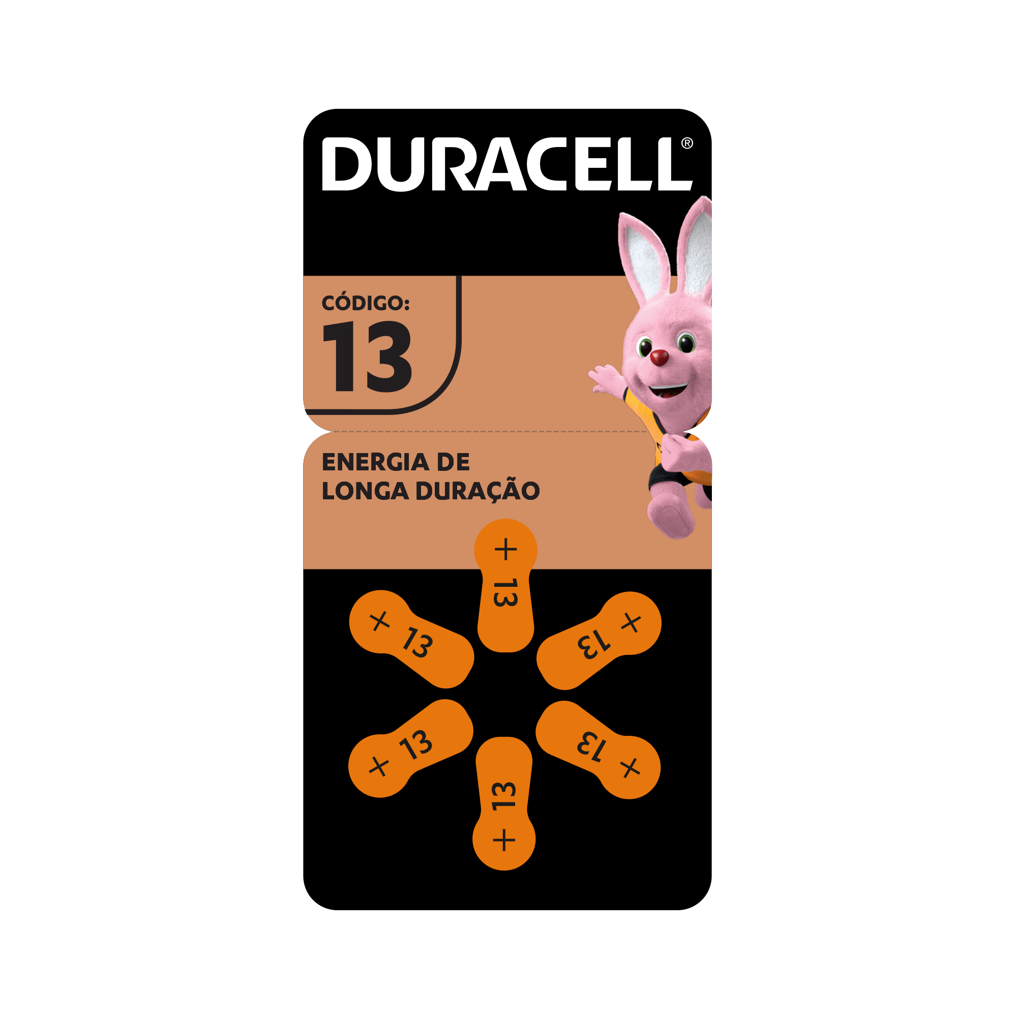 Pilha Auditiva Codigo 13 Duracell Com 6 Unidades
