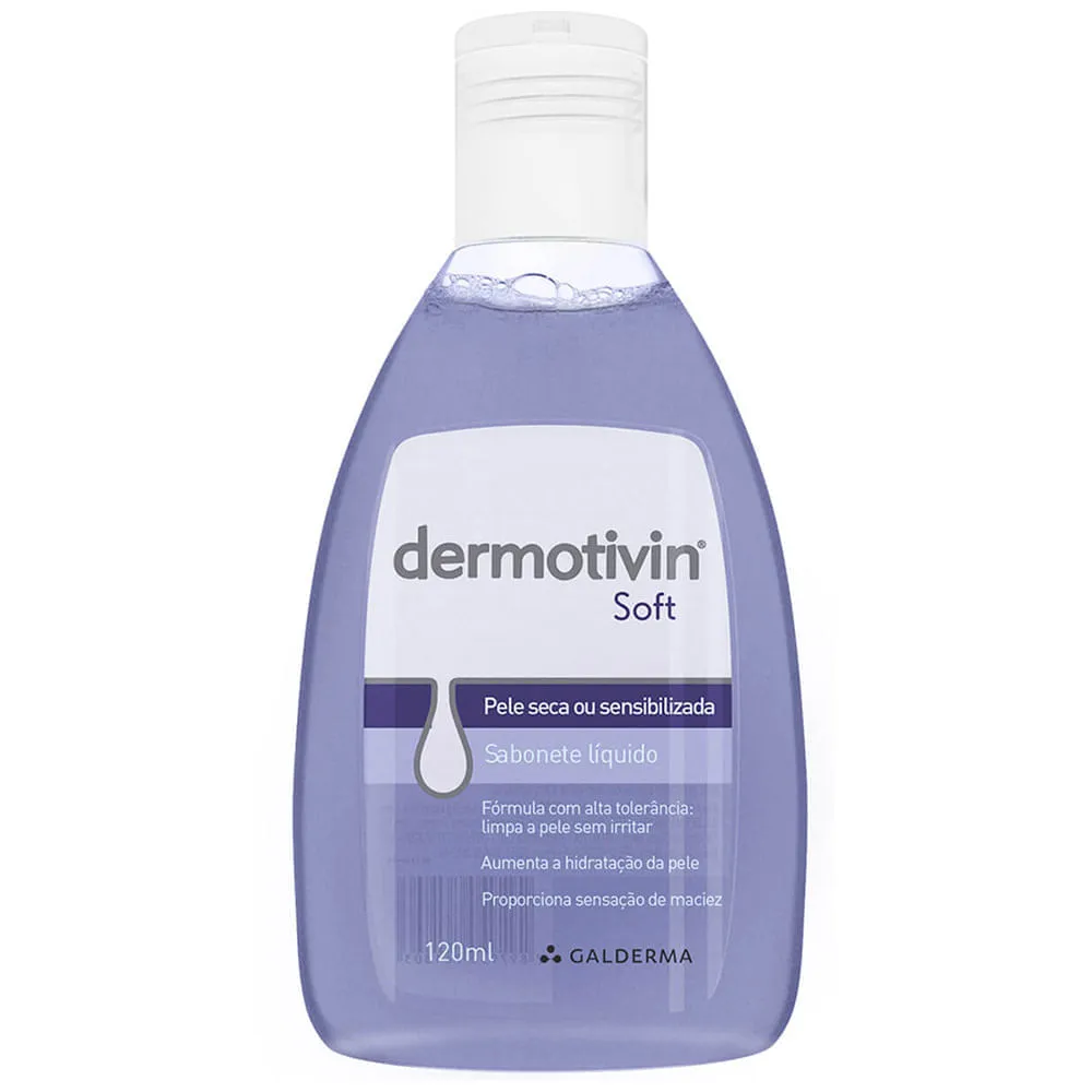 Dermotivin Soft Sabonete Líquido Para Pele Seca 120ml
