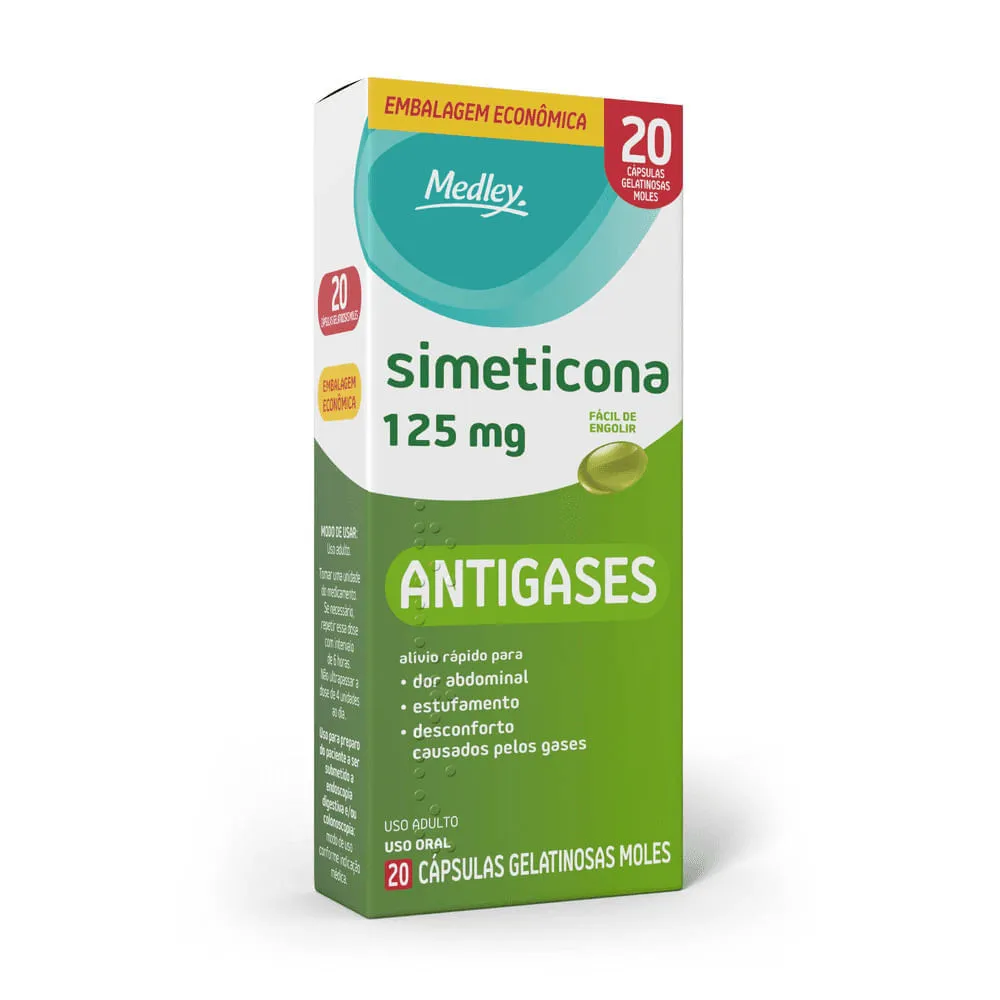 Simeticona Medley Com 20 Capsulas 125mg Generico