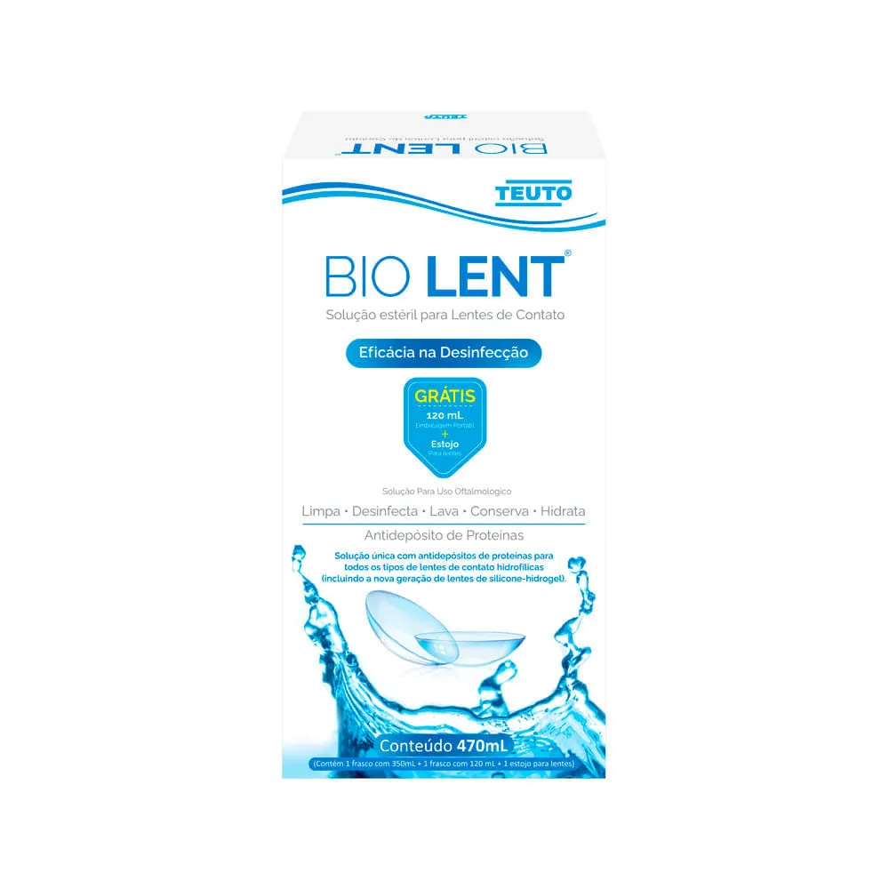 Bio Lent Solucao Multiuso 350ml Gratis 120ml + Estojo Especial