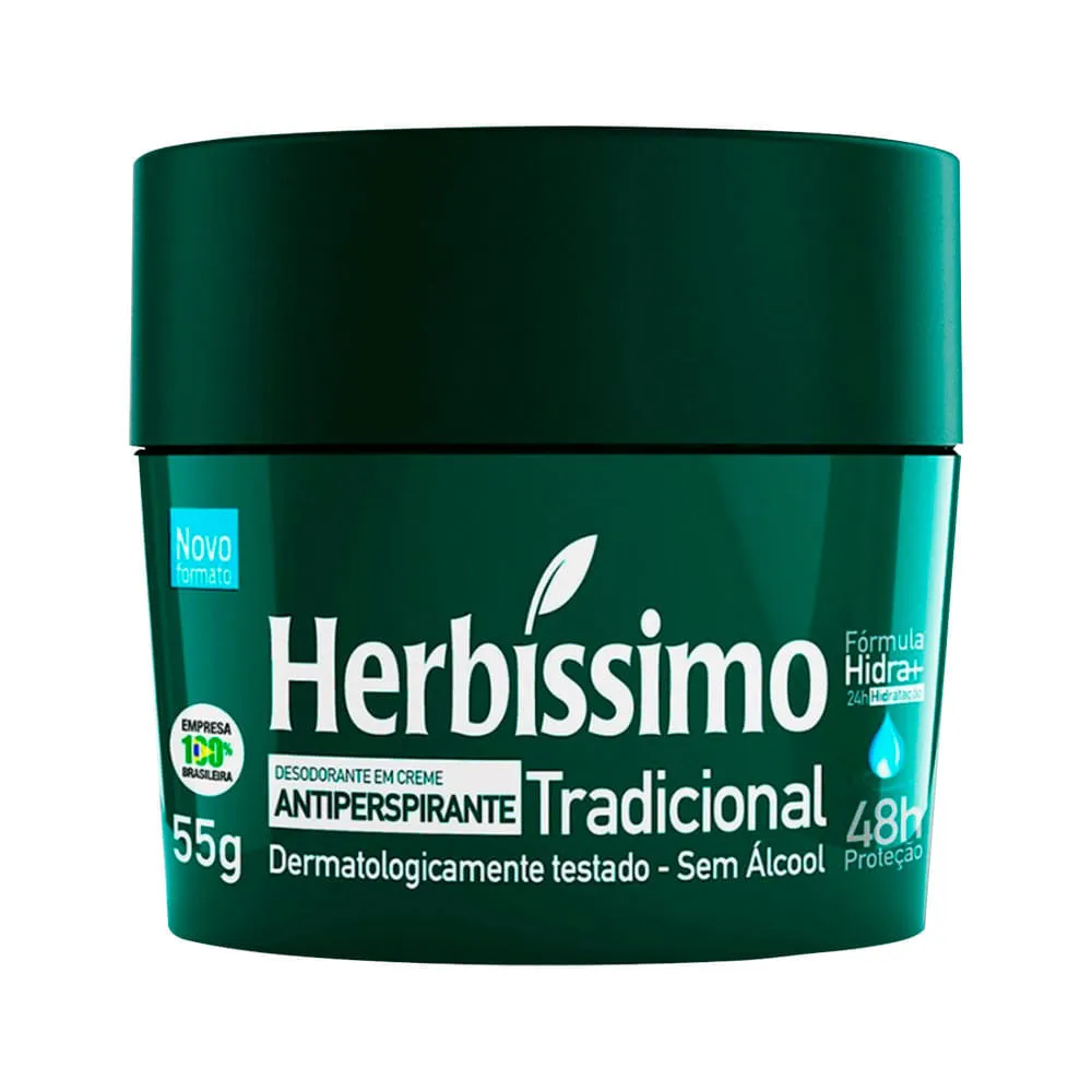 Desodorante Em Creme Herbissimo Tradicional 55gr