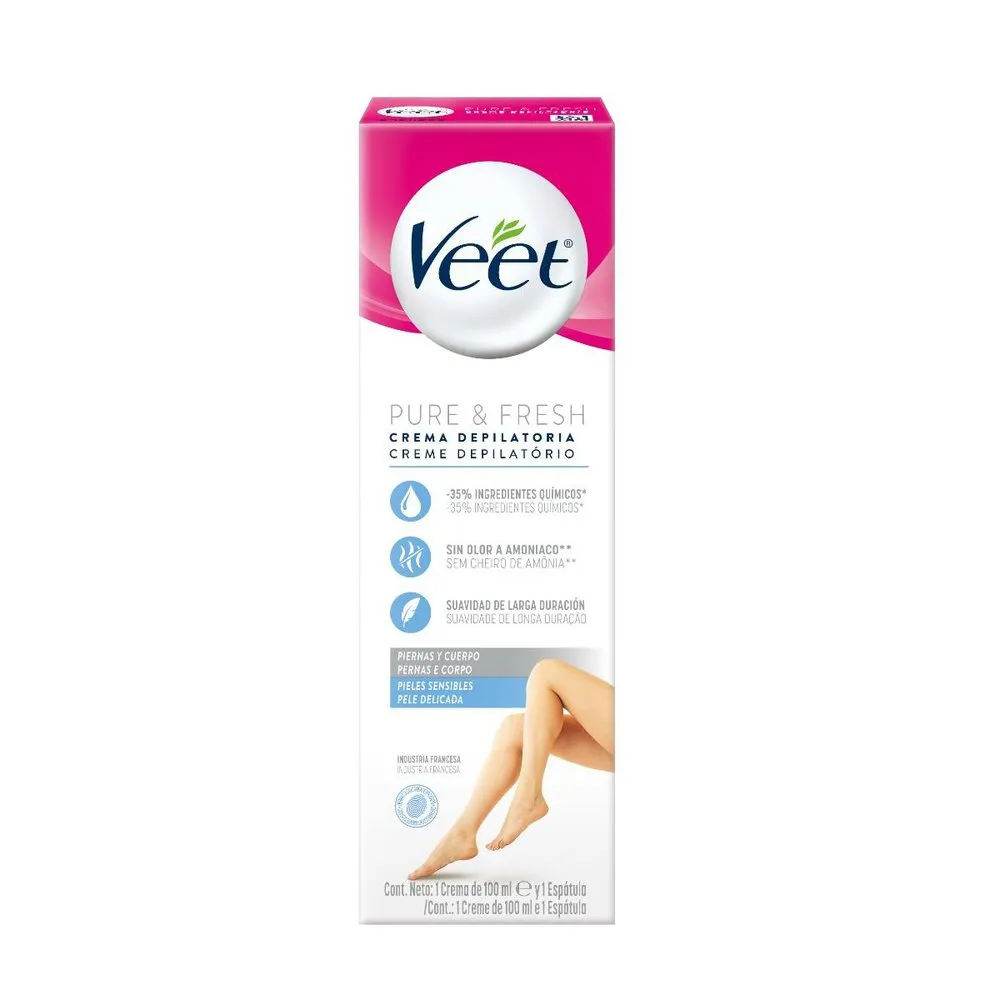 Creme Depilatório Veet Pure E Fresh 100ml Pele Delicada
