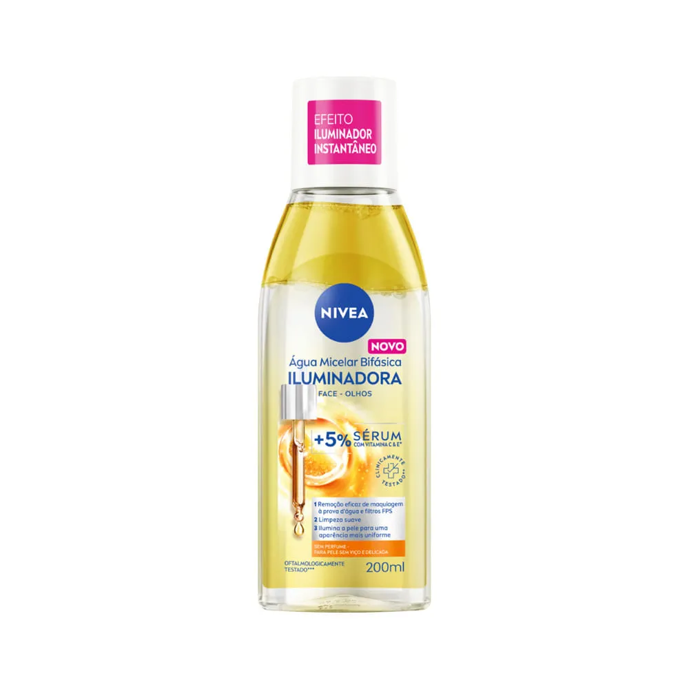 Água Micelar Bifásica Nivea Iluminadora 200ml