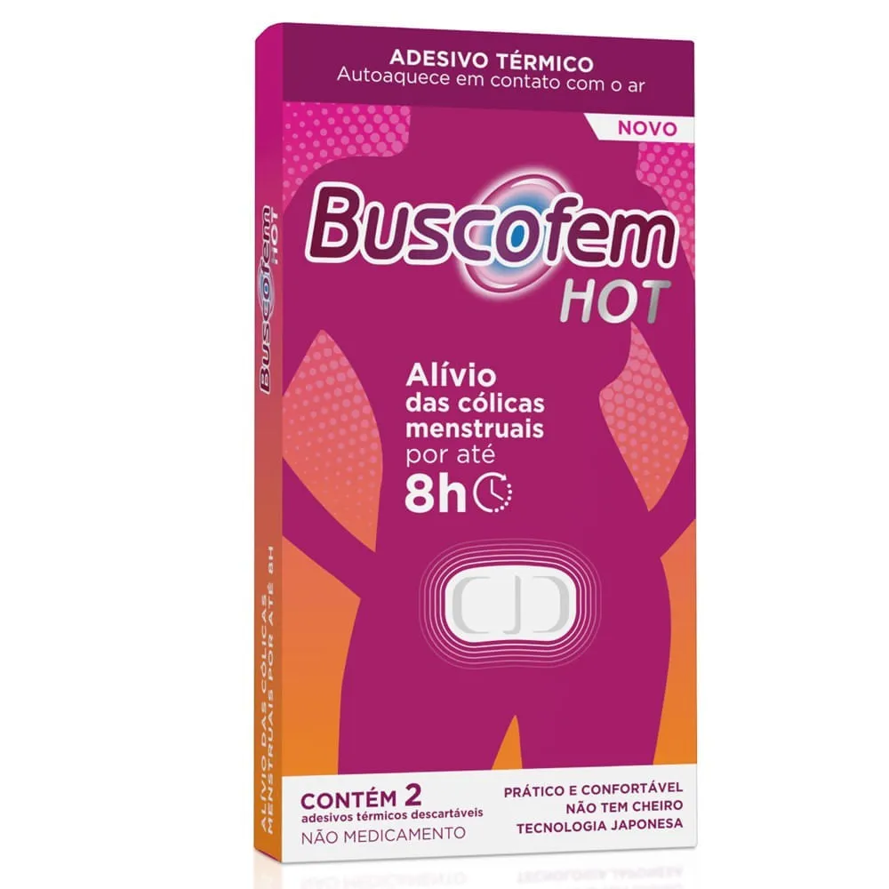 Adesivo Térmico Para Cólica Buscofem Hot 2 Unidades