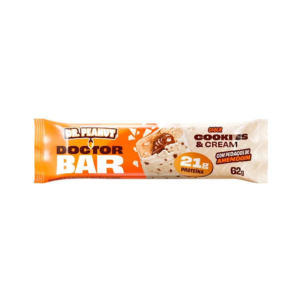 Barra De Proteina Dr.peanut Doctor Bar Cookies E Cream 62gr