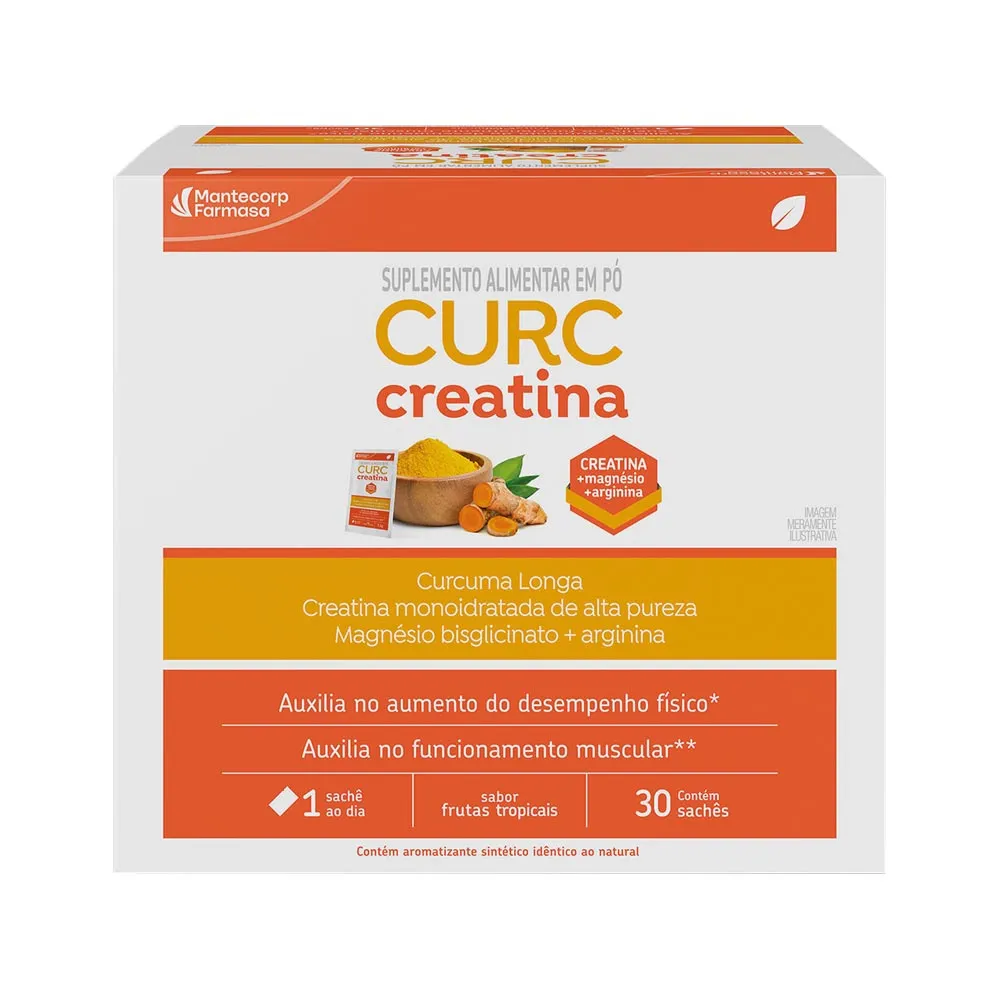 Curc Creatina Sabor Frutas Tropicais Com 30 Saches De 7,3gr Cada Mantecorp Farmasa