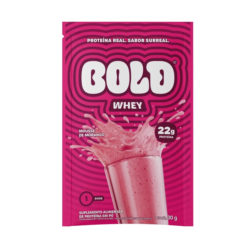 Suplemento Bold Whey Mousse De Morango 30g