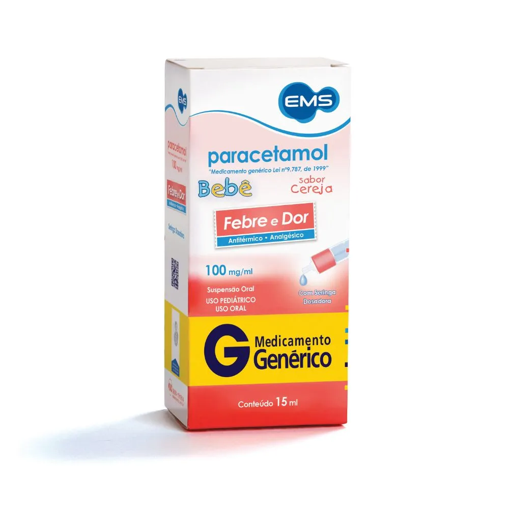 Paracetamol Bebê Ems 100mg Solucao Oral 15ml