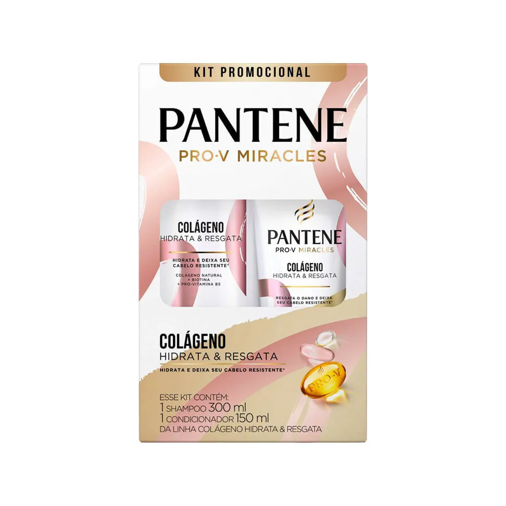 Shampoo E Condicionador Pantene Pro-v Miracles 300ml+150ml Colageno Especial