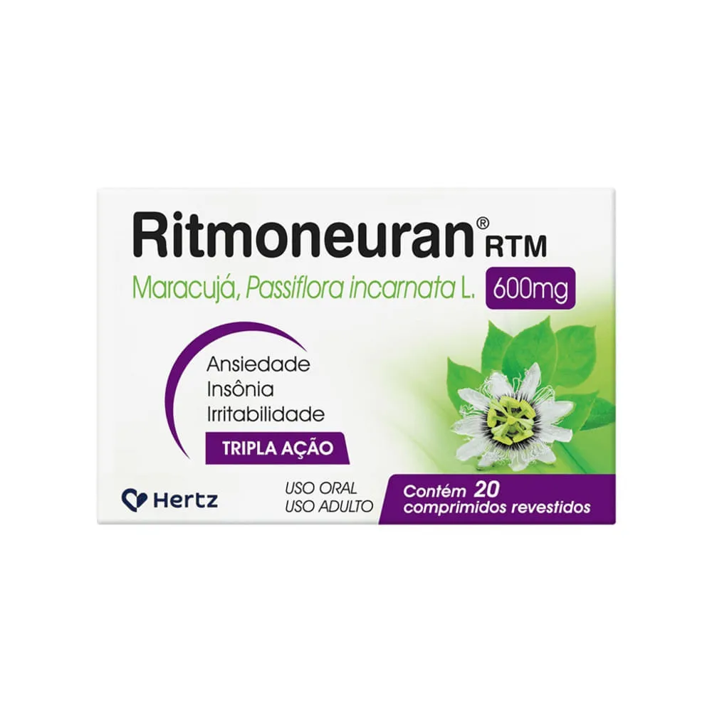 Ritmoneuran Rtm Com 20 Comprimidos Revestidos 600mg