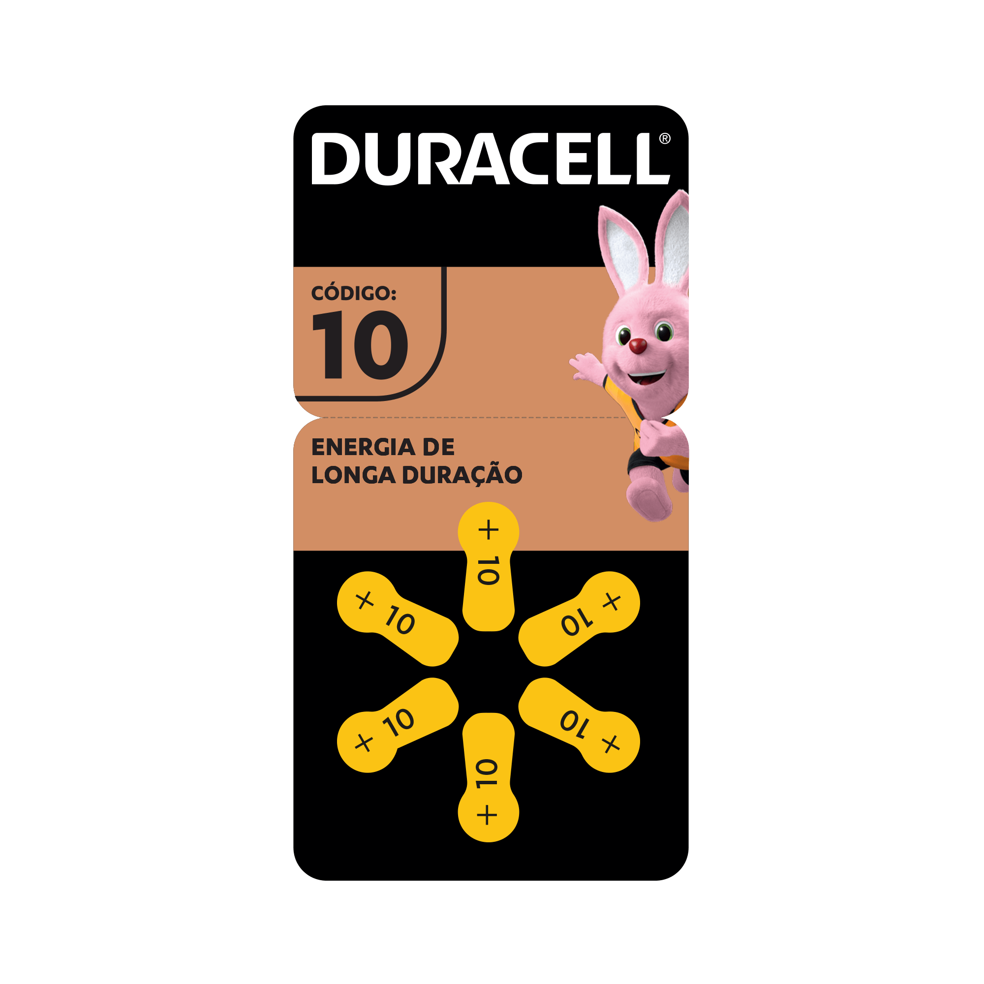 Pilha Auditiva Codigo 10 Duracell Com 6 Unidades