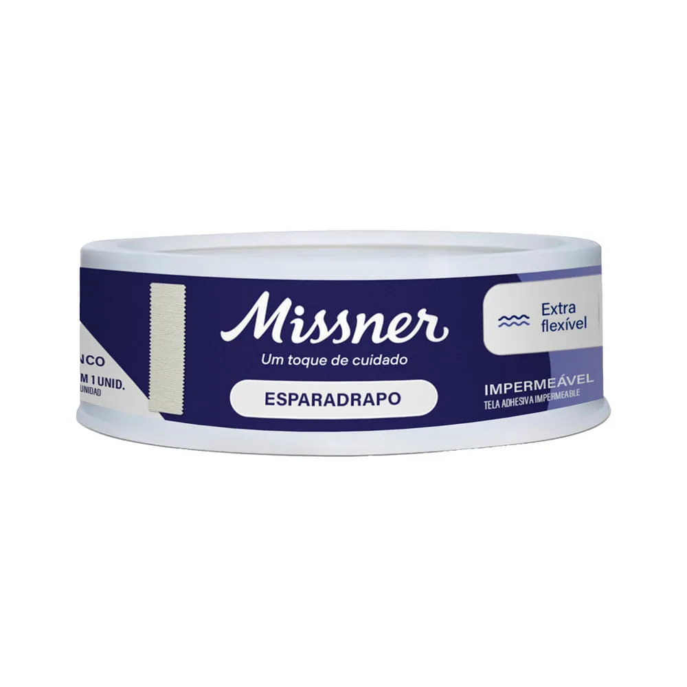 Esparadrapo Missner 1,2cm X 4,5m Impermeavel Branco