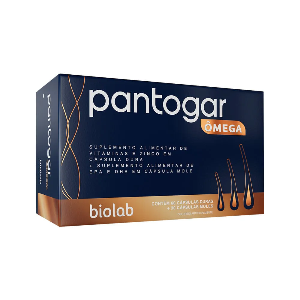 Suplemento Alimentar Pantogar Ômega Com 90 Cápsulas