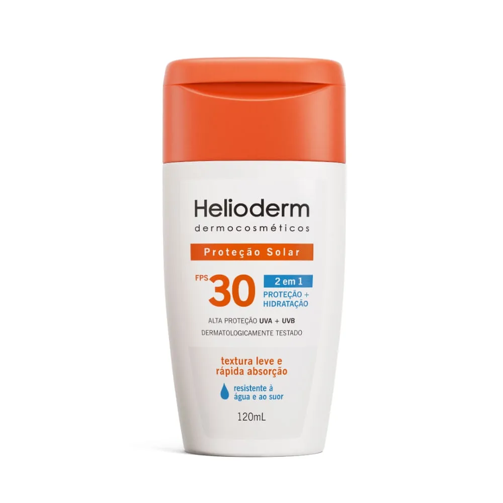 Protetor Solar Helioderm 2 Em 1 Fps30 120ml