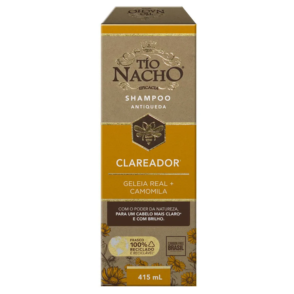 Shampoo Antiqueda Clareador Geleia Real E Camomila Tío Nacho 415ml