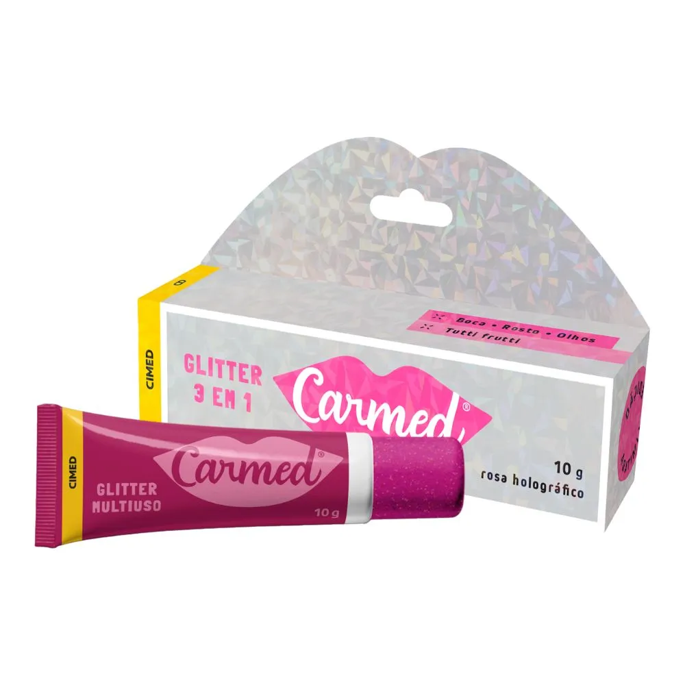 Hidratante Labial Carmed Glitter 3 Em 1 Tutti-frutti 10g