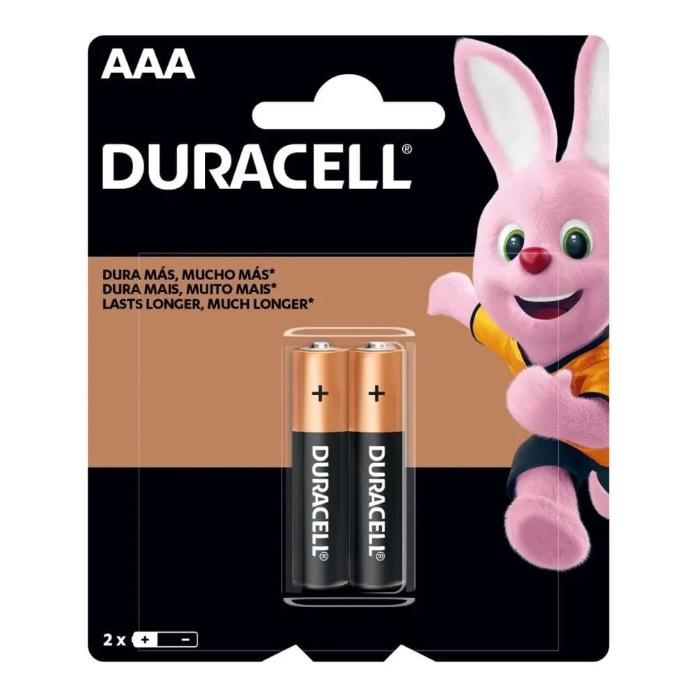 Pilha Alcalina Palito Aaa Duracell Com 2 Unidades