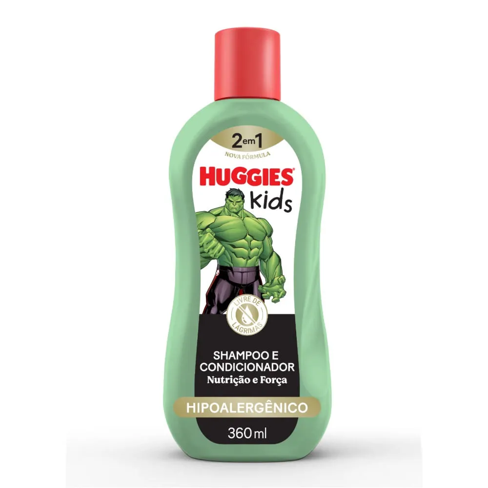 Shampoo Huggies Kids Hulk Nutrição E Força 360ml