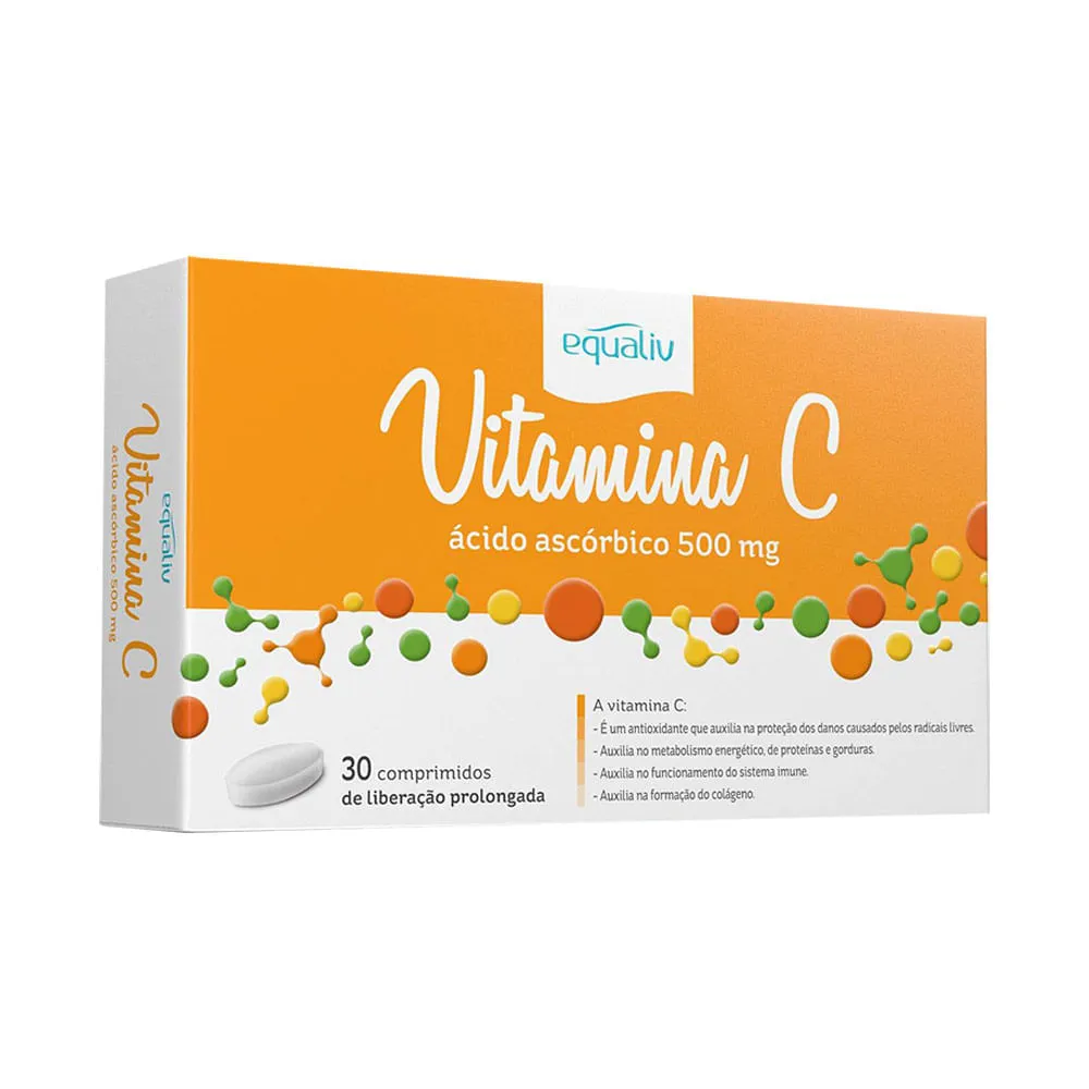 Equaliv Vitamina C 500mg 30 Comprimidos De Liberação Prolongada