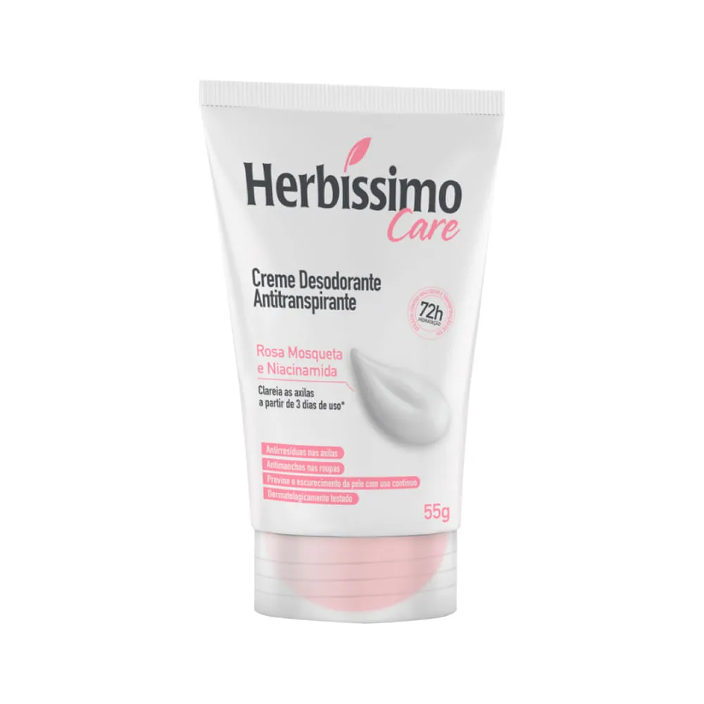 Desodorante Em Creme Herbissimo Care Rosa Mosqueta E Niacinamida 55gr