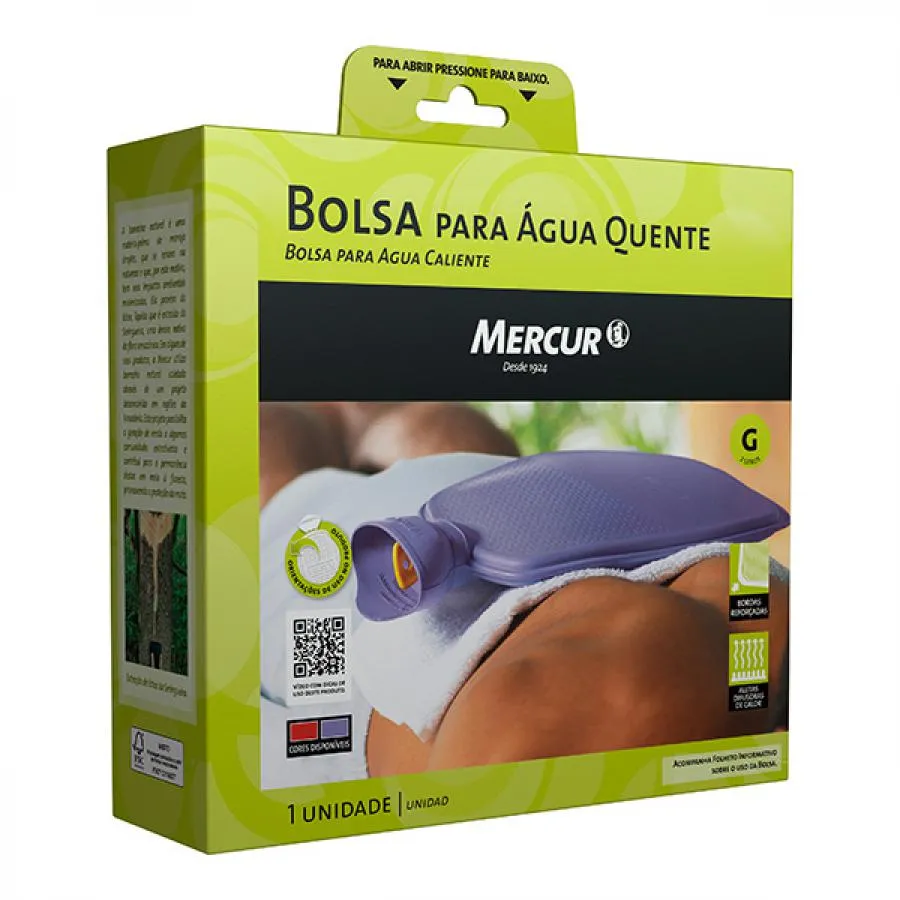 Bolsa Para Água Quente Mercur Lilás Grande 2 Litros