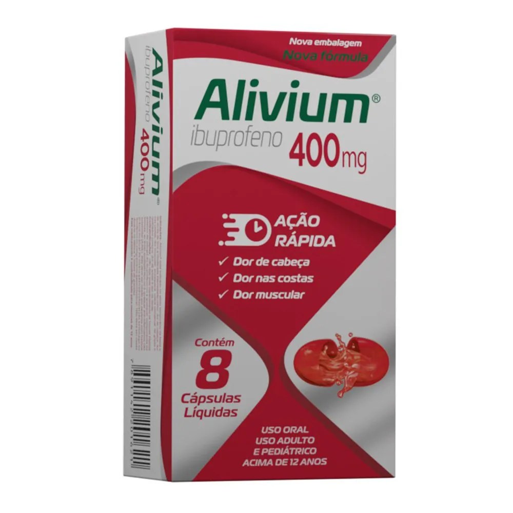 Alivium Ibuprofeno 400mg 8 Cápsulas Líquidas