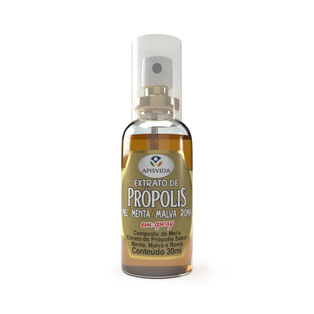 Spray Para Garganta Extrato De Própolis Sabor Menta E Romã 30ml