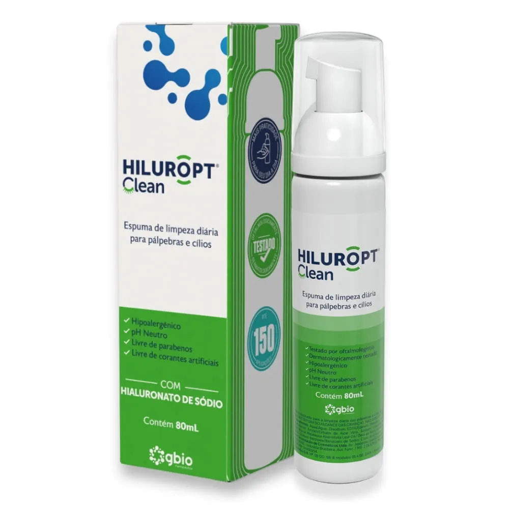 Espuma De Limpeza Hiluropt Clean Palpebras E Cilios 80ml