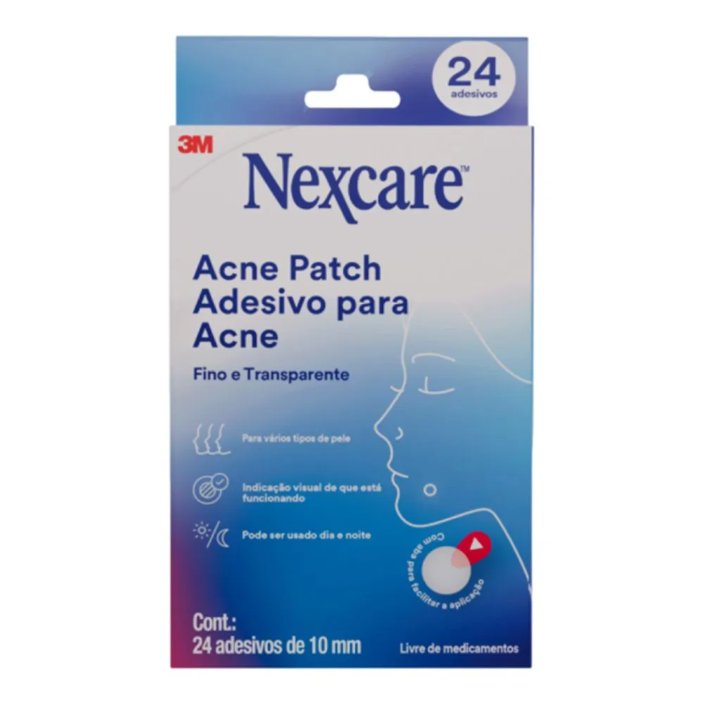 Curativo 3m Nexcare Acne Patch Com 24 Adesivos