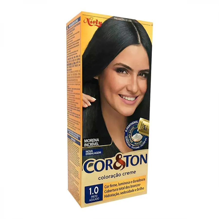 Tintura Cor E Ton 1.0 Preto Azulado