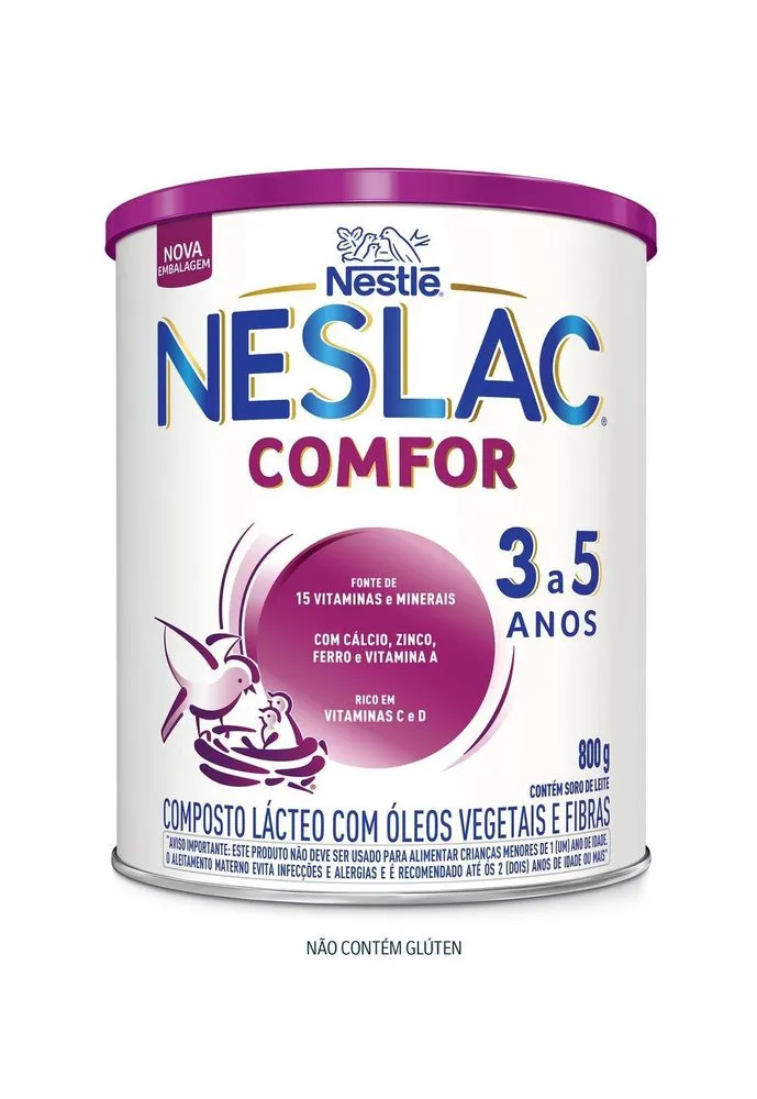 Composto Lacteo Neslac Comfor 3 A 5 Anos 800g